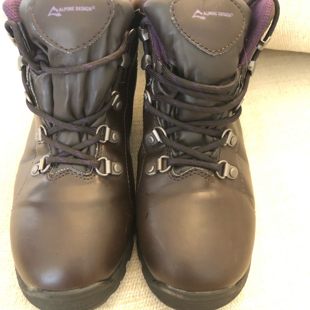 Alpine Design Brown/Purple Cara Hiking / Work Boots Size 7.5 Woman’s
